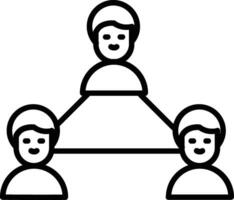 Collaboration line Icon vector