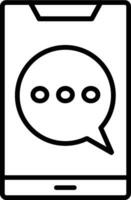 Message Line Icon vector