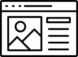 Web Content line Icon vector