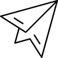 Telegram line icon vector