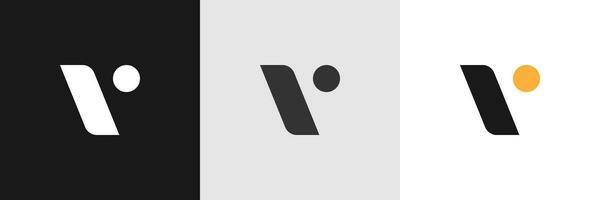 Simple letter logo template vector set.
