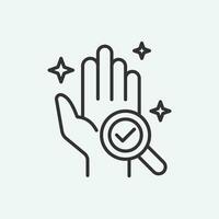 Clean Hands icon vector. Linear style sign for mobile concept and web design vector