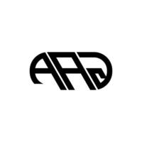 AAJ letter logo design. AAJ creative initials letter logo concept. AAJ letter design. vector