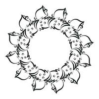 Hand Drawn Christmas Wreath design vector