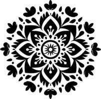 Mandala, Minimalist and Simple Silhouette - Vector illustration