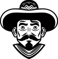 mexicano, minimalista y sencillo silueta - vector ilustración