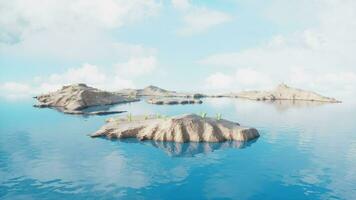 Barren land and lakes, 3d rendering. video