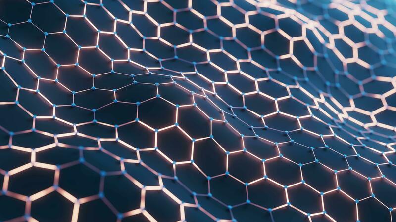 Loop animation of hexagonal structure background, 3d rendering ...