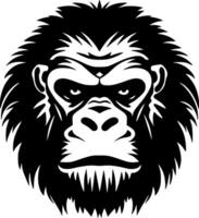 Gorilla, Minimalist and Simple Silhouette - Vector illustration