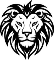 Lion - Black and White Isolated Icon - Vector illustration