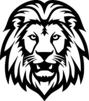 Lion, Black and White Vector illustration