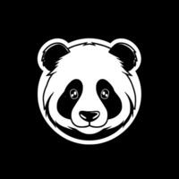 panda - negro y blanco aislado icono - vector ilustración