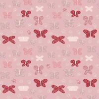 Seamless pattern with funny butterflies, vector pattern for baby textile, wrapping paper and scrapbooking