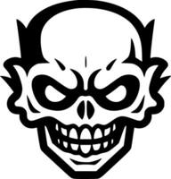 Skull, Black and White Vector illustration