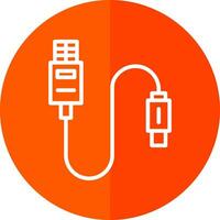 Usb Cable Vector Icon Design