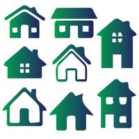 House Icon Set. Home vector illustration symbol.