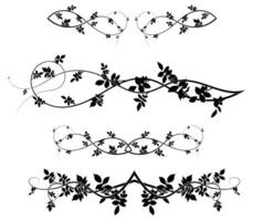 set of hawthorn elements decoration new pattern vector