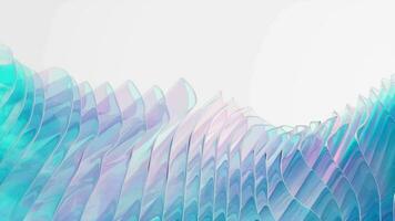 Gradient multilayer glass background, 3d rendering. video