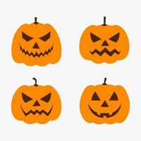 Halloween icon set flat design. Vector illustration