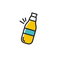 Drink bottle icon, flat design concept. Vector illustration