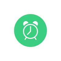 Alarm clock icon vector on white background