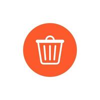 Trash can icon vector on white background