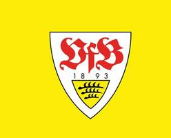 Stuttgart Club Symbol Logo Football Bundesliga Germany Abstract Design Vector Illustration With Yellow Background