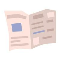 Newspaper. For a picnic. Icon. The object is isolated on a white background. Vector illustration.