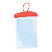 Waterproof phone case. For a picnic. Icon. The object is isolated on a white background. Vector illustration.