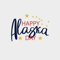 Happy alaska day. Watercolor vector elements. Flag of Alaska. Important holiday. Objects isolated on white background.