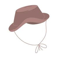 sombrero. para un picnic. icono. el objeto es aislado en un blanco antecedentes. vector ilustración.