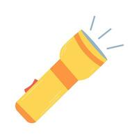 Flashlight. For a picnic. Icon. The object is isolated on a white background. Vector illustration.