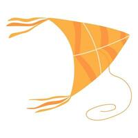 Flying kite. For a picnic. Icon. The object is isolated on a white background. Vector illustration.