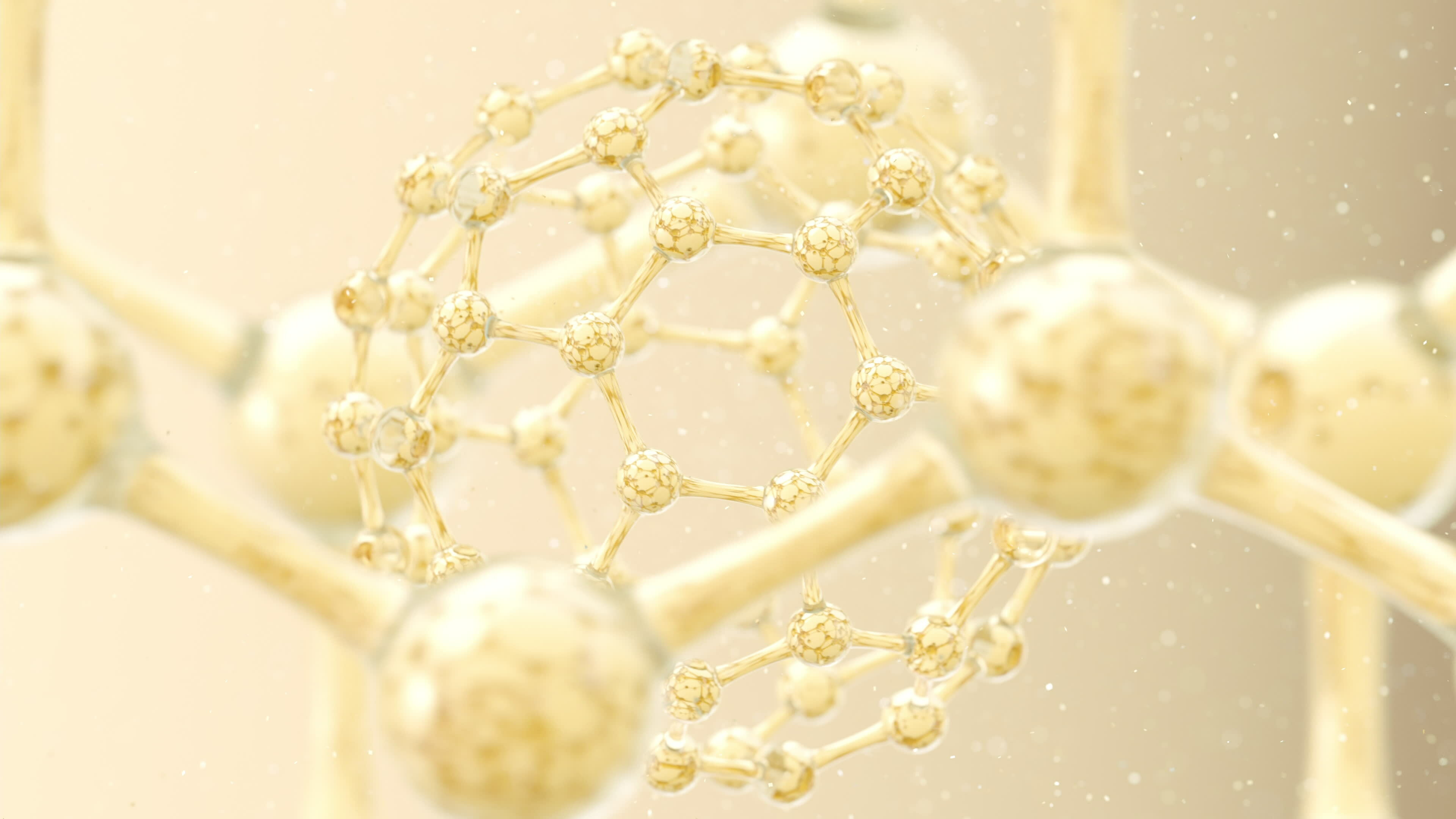 Molecule structure with golden background, 3d rendering. 27710969 Stock ...