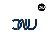 Letter CNU Monogram Logo Design vector