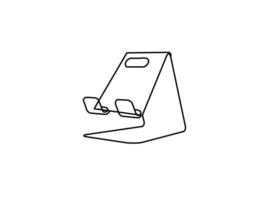 phone Stand vector design and line art. phone stand icon vector outline illustration. vector phone Stand with white background.