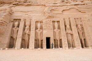 the entrance to the temple of abu simbel in egypt photo
