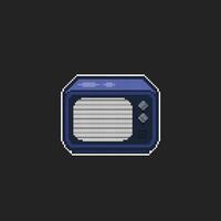 blue television in pixel art style vector