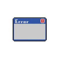 blank blue frame error sign in pixel art style vector