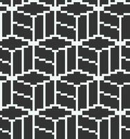 black and white pattern background in pixel art style vector