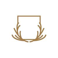 Deer Horn Logo Design Horn Animal Illustration Minimalist Simple Symbol Icon vector