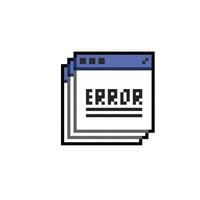 multiply error page in pixel art style vector