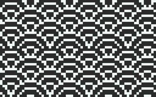 black and white pattern background in pixel art style vector