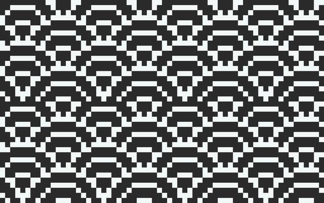 black and white pattern background in pixel art style