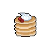 pine cake in pixel art style vector