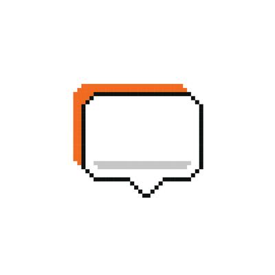 blank chat box in pixel art style