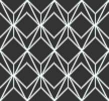 black and white pattern background in pixel art style vector