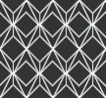 black and white pattern background in pixel art style vector