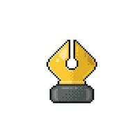 pen point in pixel art style vector