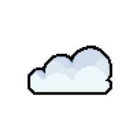 single cloud in pixel art style vector